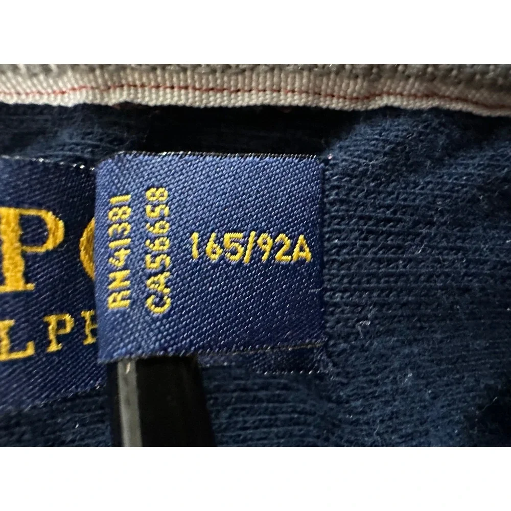 Polo Ralph Lauren Iconic Rugby Shirt Mens size Large striped‎ preppy design EUC